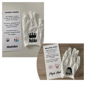 Guantes de Melchor y Papá Noel Personalizados